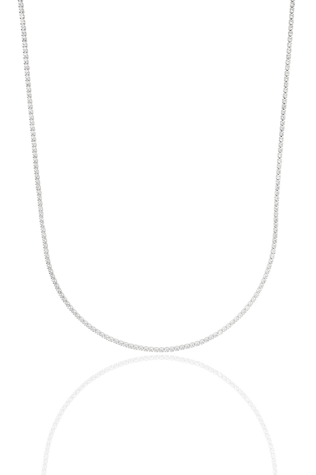 Micro Cubic Zirconia Tennis Necklace