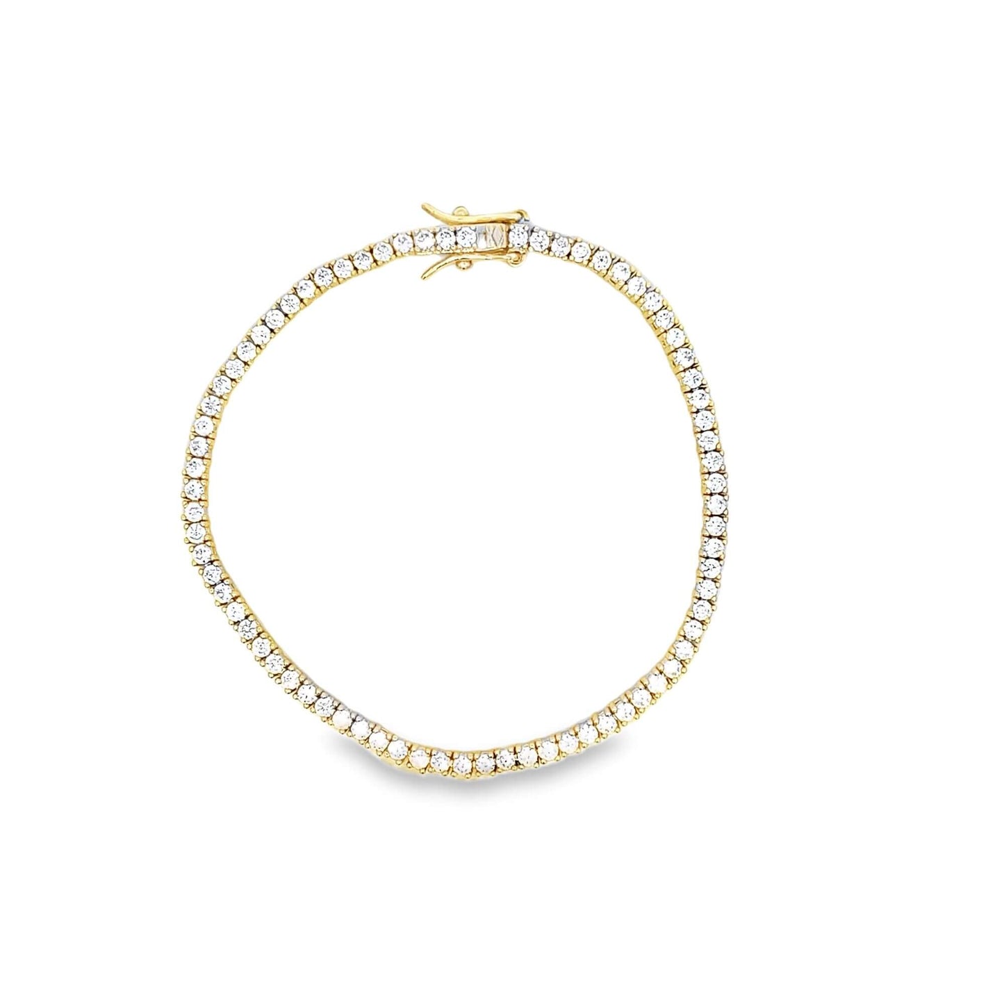 2mm Prong Set Tennis Basket Bracelet