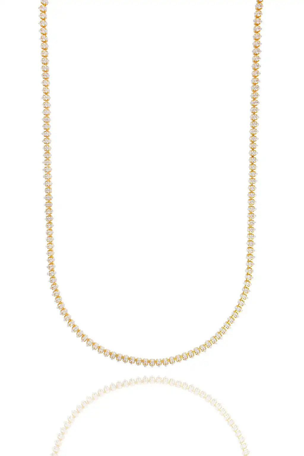 3mm Marquise CZ Tennis Necklace