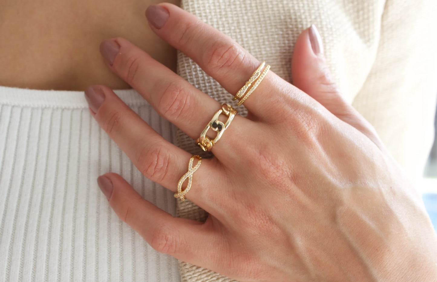Chunky Cuban Curb Ring