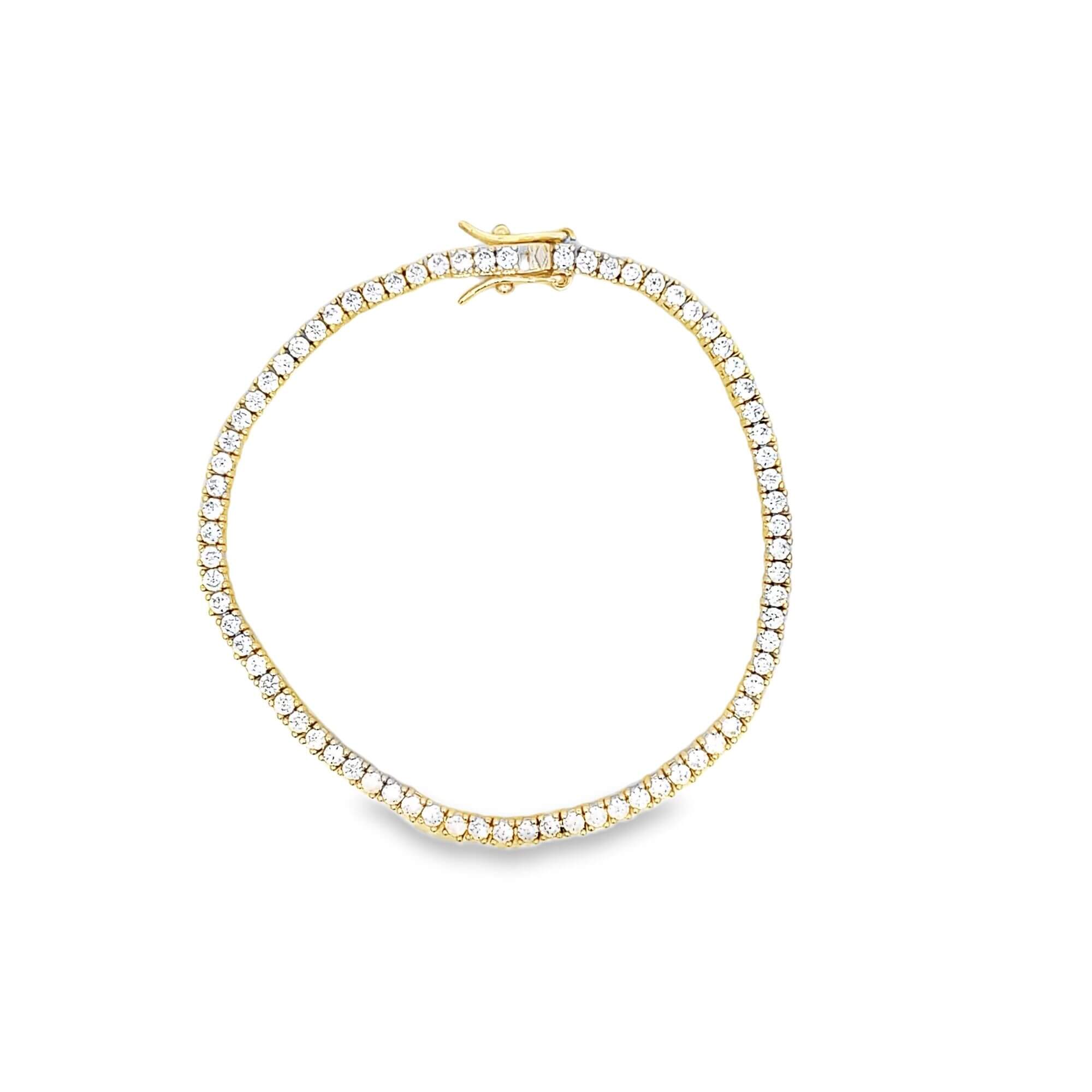 2mm Prong Set Tennis Basket Bracelet