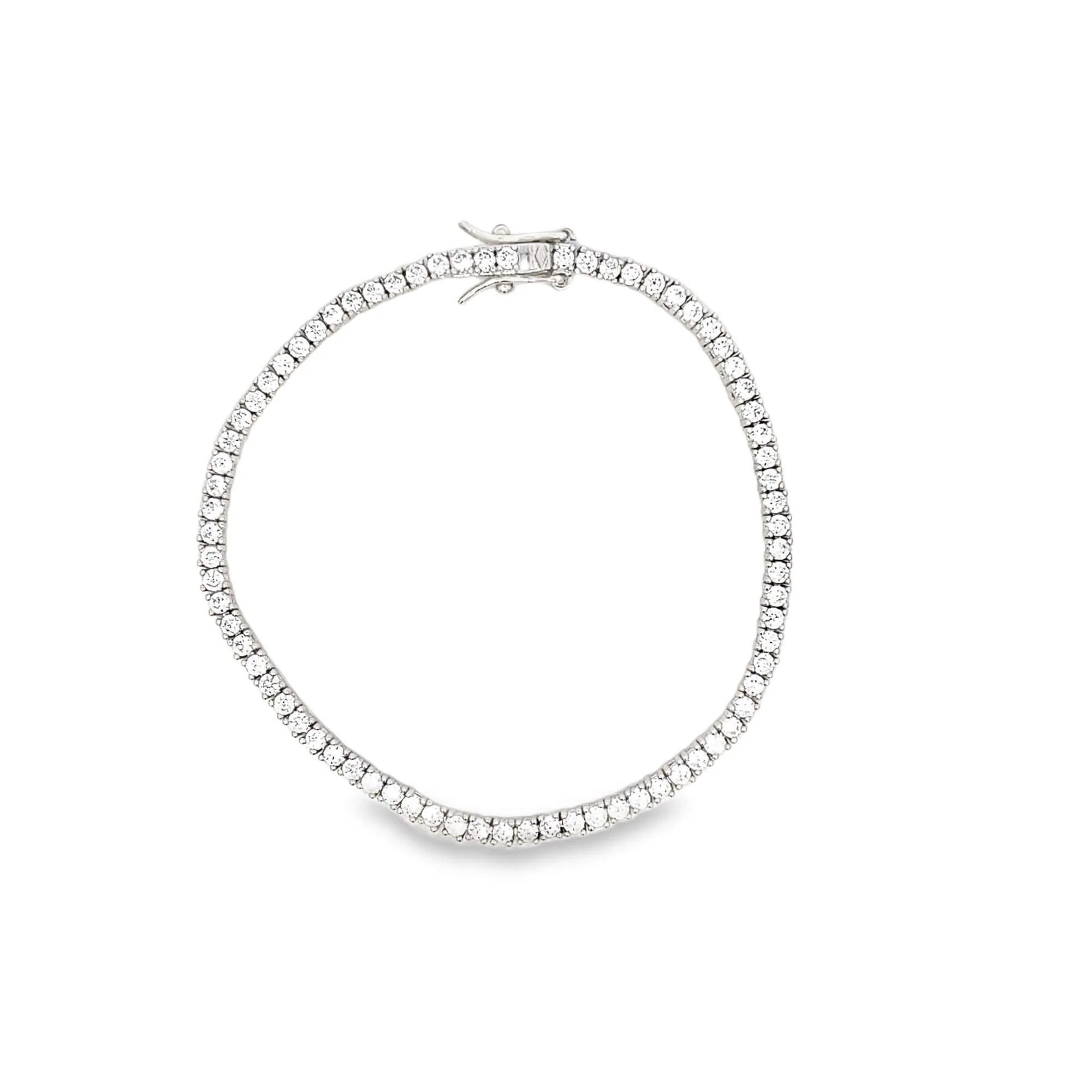 2mm Prong Set Tennis Basket Bracelet