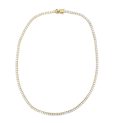 2mm Prong Set Tennis Basket Necklace