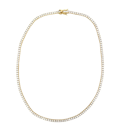 2mm Prong Set Tennis Basket Necklace
