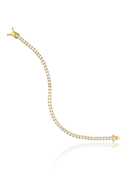 4mm Prong Set Tennis Basket Bracelet