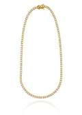 4mm Prong Set Tennis Basket Necklace