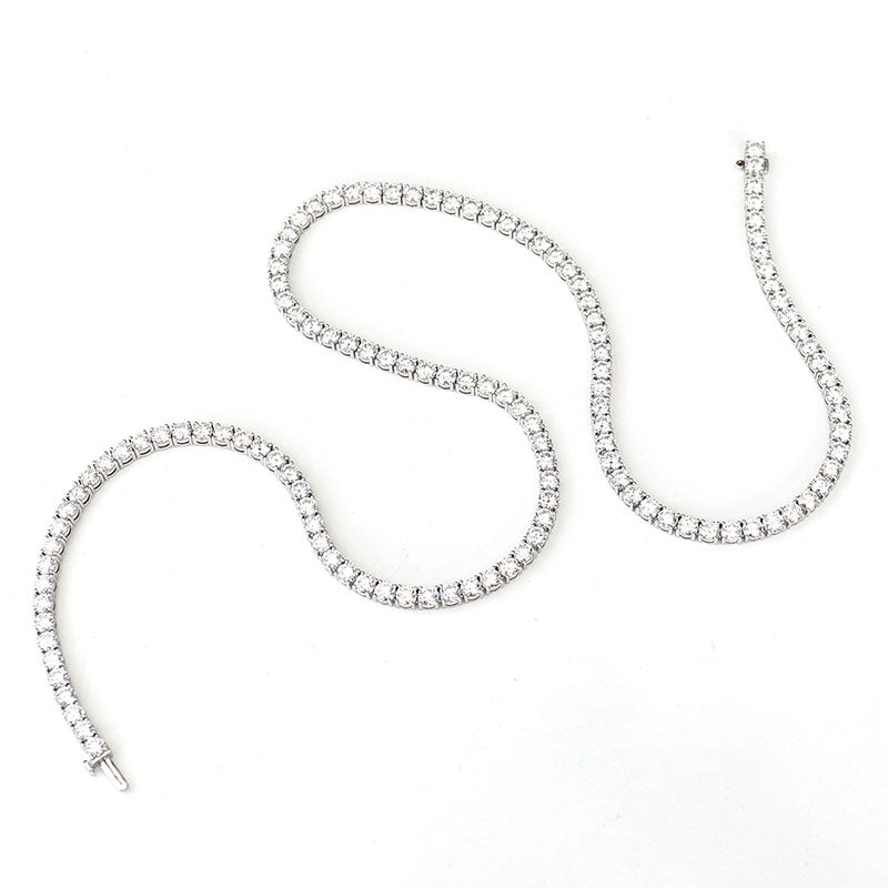 2mm Moissanite Tennis Necklace – GRA Certified