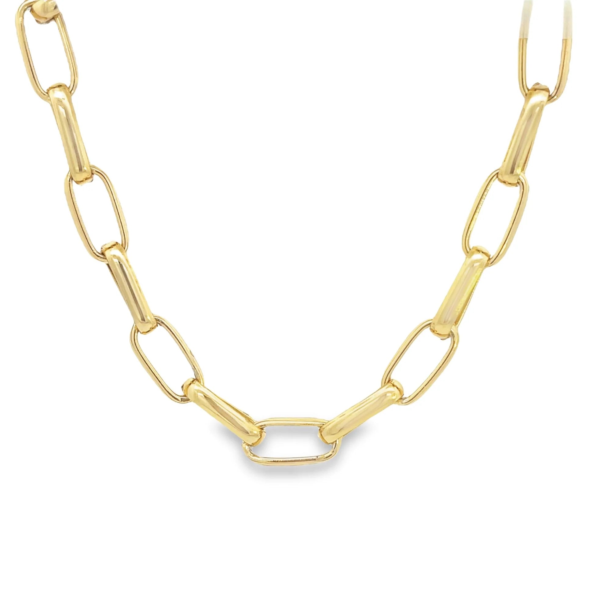 8.5mm Solid Diamond Cut Paper Clip Chain