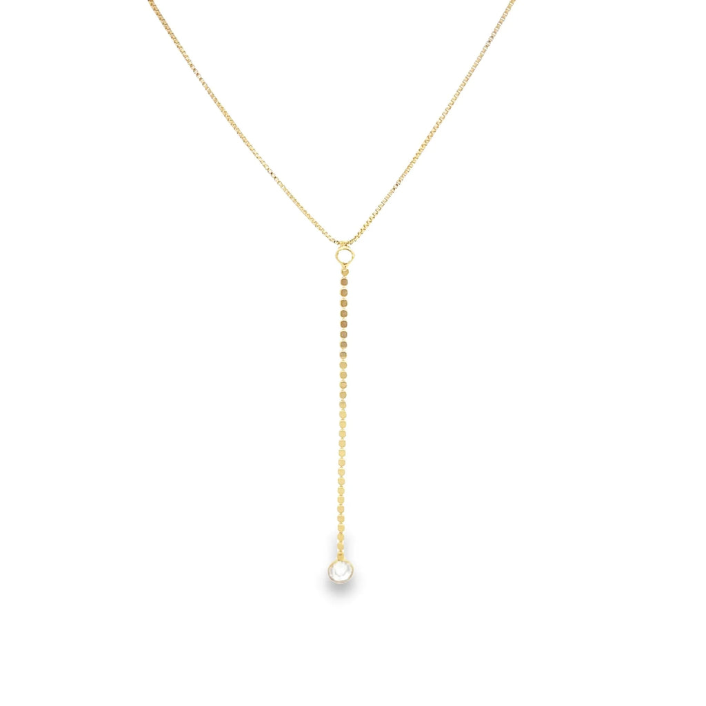 Cubic Zirconia Dangle Choker Necklace