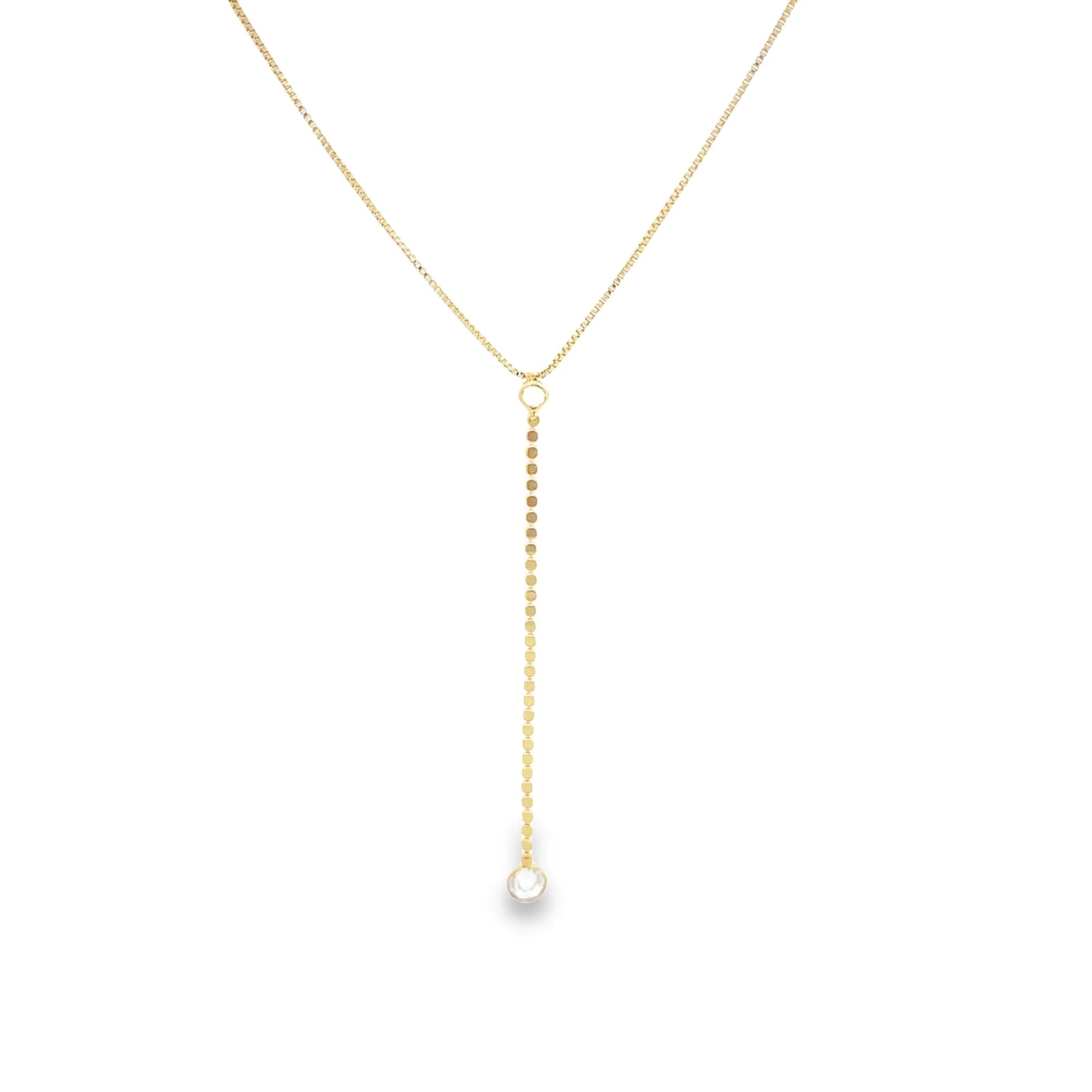 Cubic Zirconia Dangle Choker Necklace