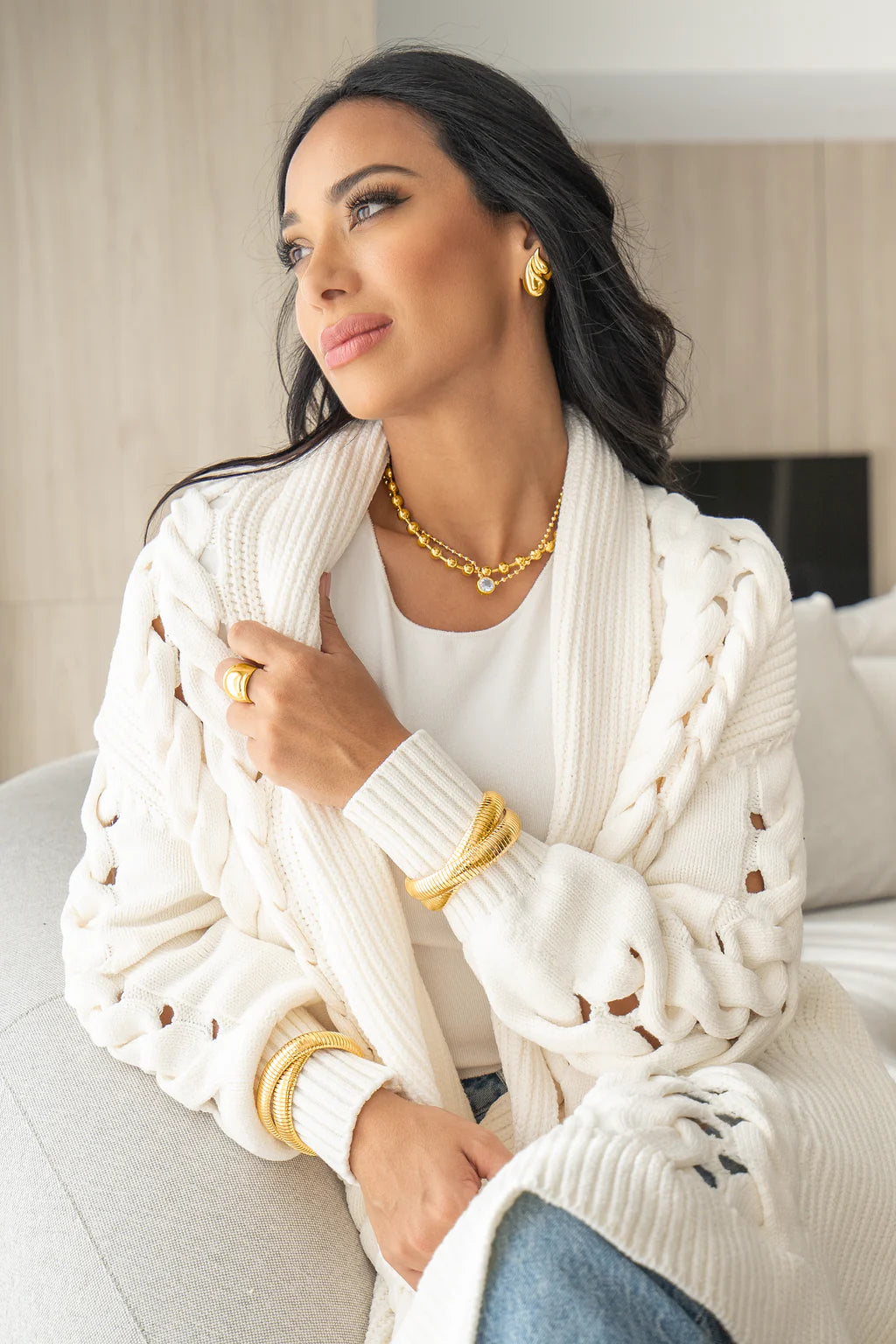 Double Tear Drop Earrings