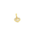 Heart Pendant Charm With Cubic Zirconia Stones