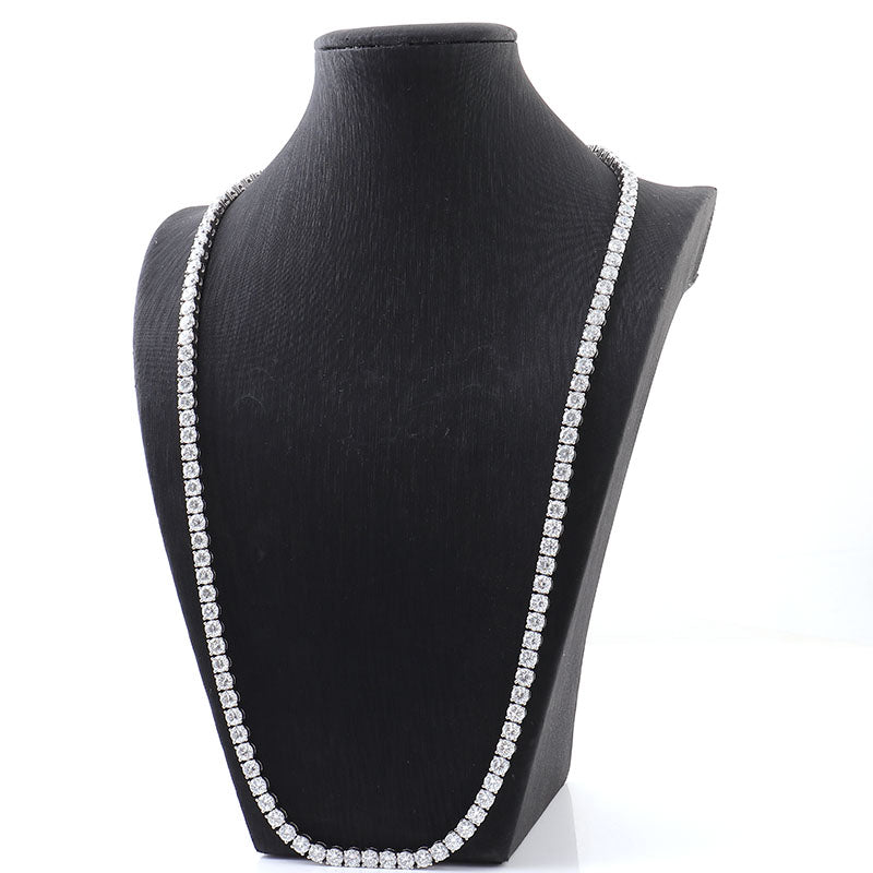 2mm Moissanite Tennis Necklace – GRA Certified