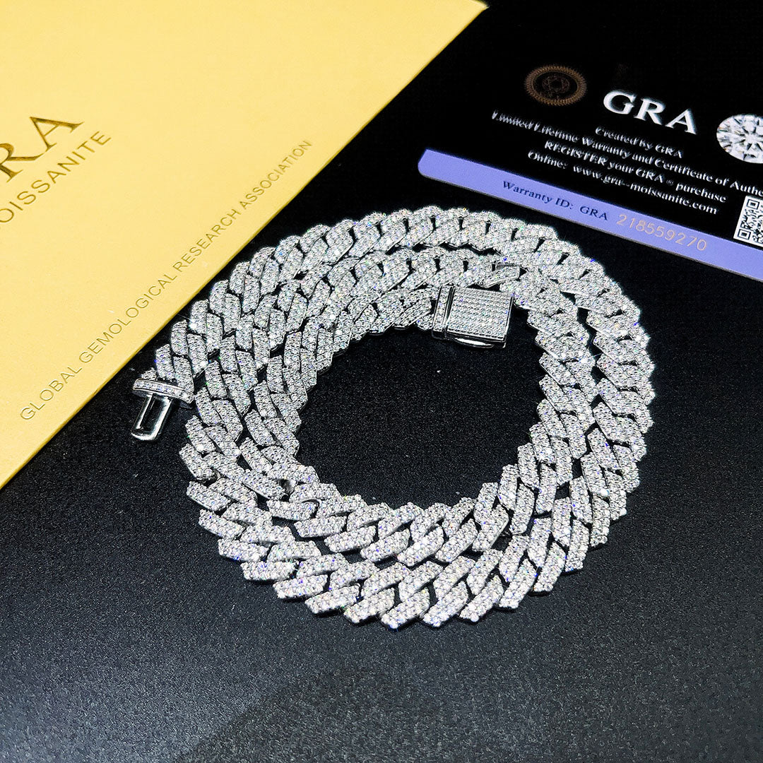 6mm Moissanite Cuban Necklace – GRA Certified