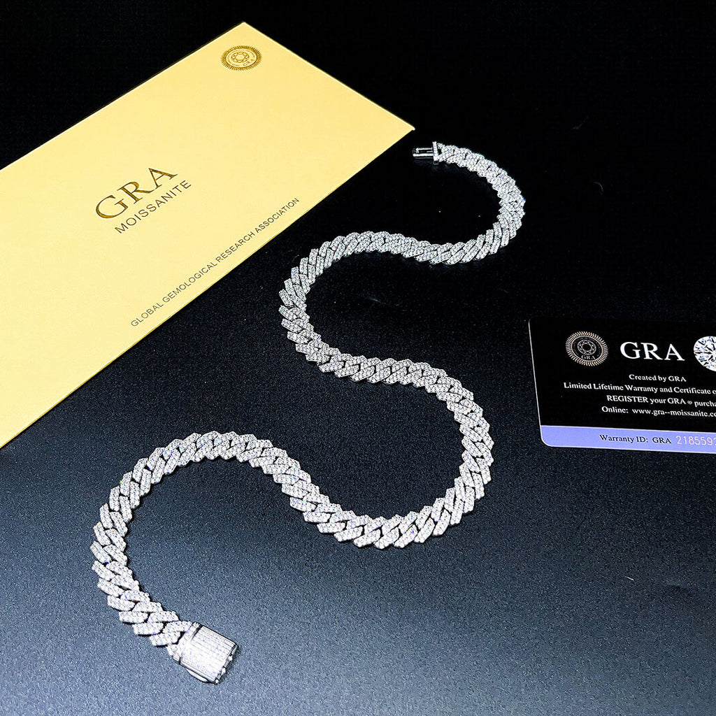 6mm Moissanite Cuban Necklace – GRA Certified