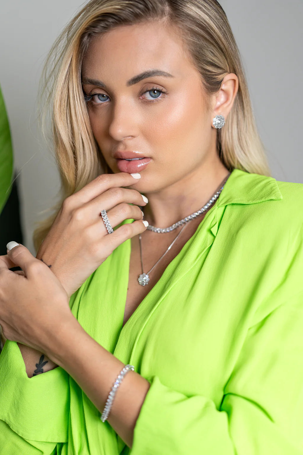 Oval Cut Cubic Zirconia Paved Ring