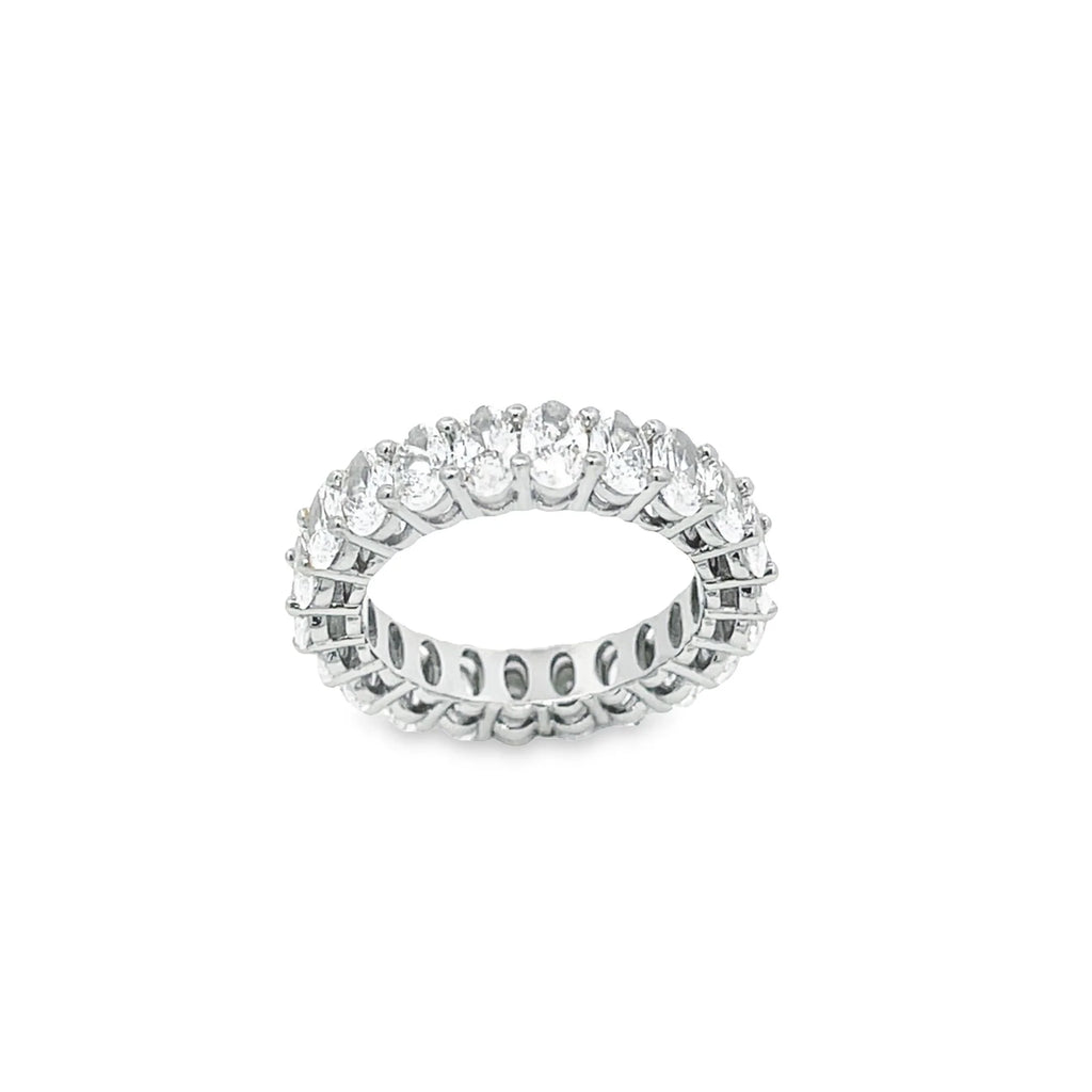 Oval Cut Cubic Zirconia Paved Ring