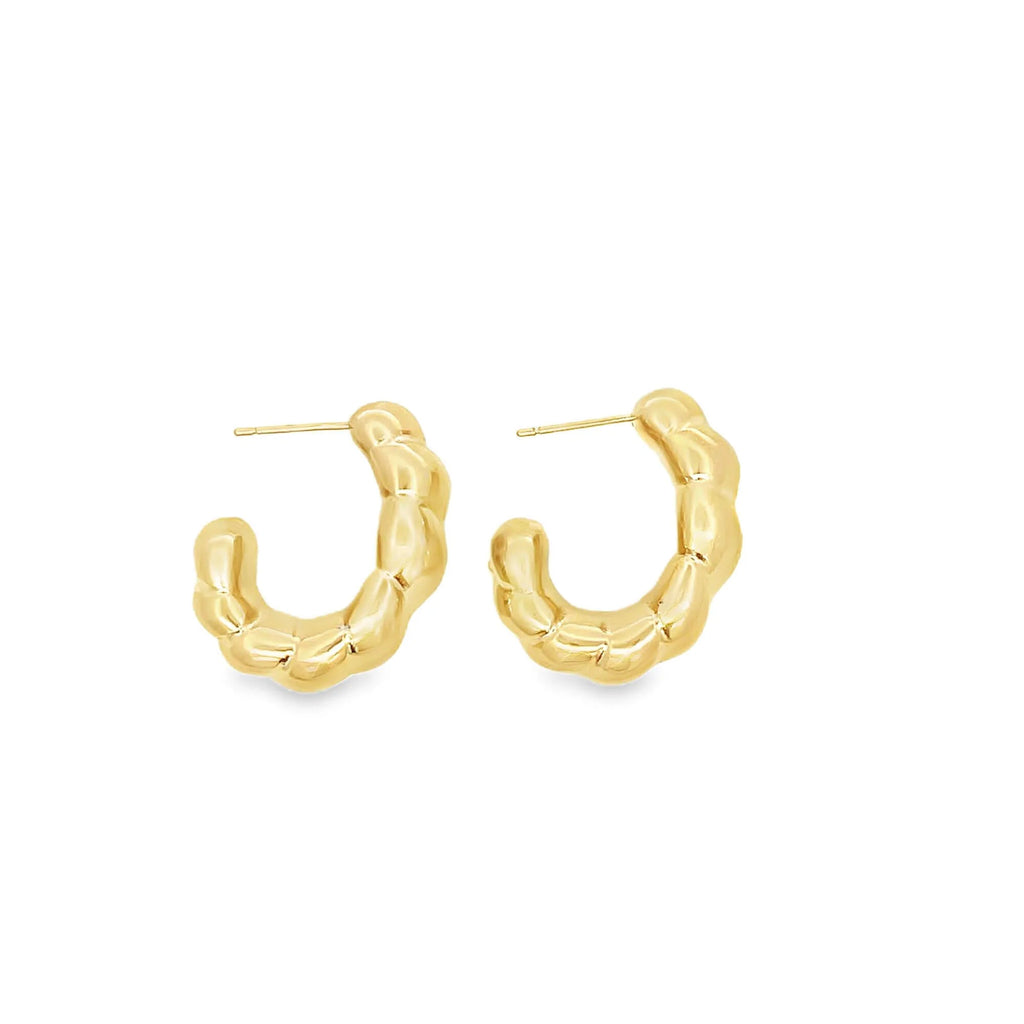 Small Flat Twisted Croissant Earrings