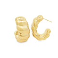 Small Flat Twisted Croissant Earrings