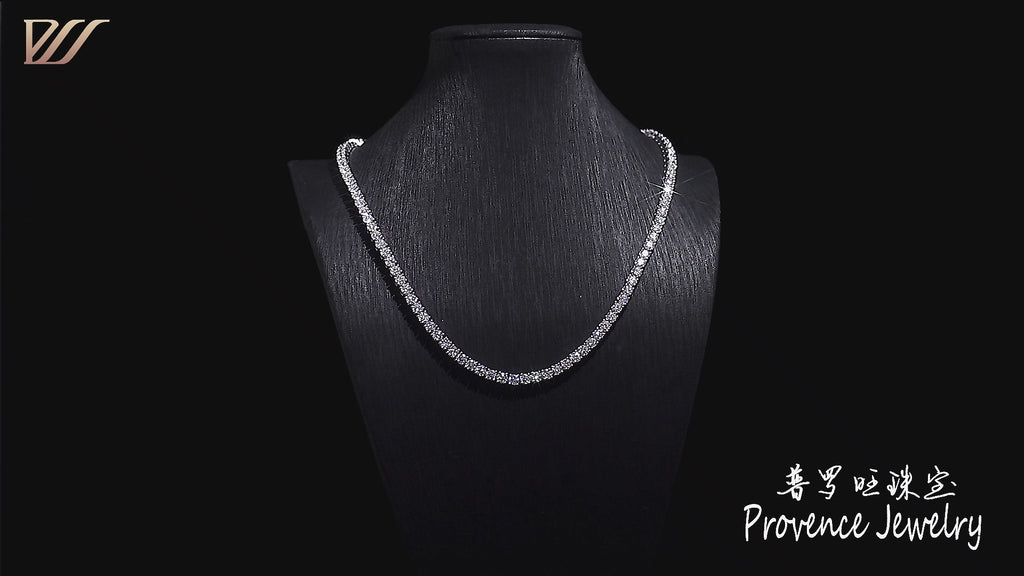 2mm Moissanite Tennis Necklace – GRA Certified